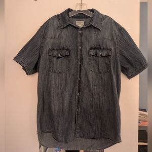 Stetson Turquoise Snap Short Sleeve Denim Shirt